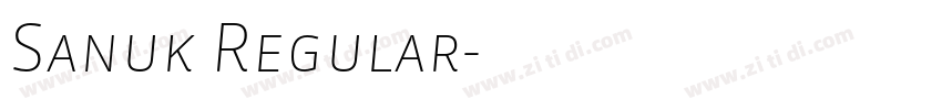 Sanuk Regular字体转换